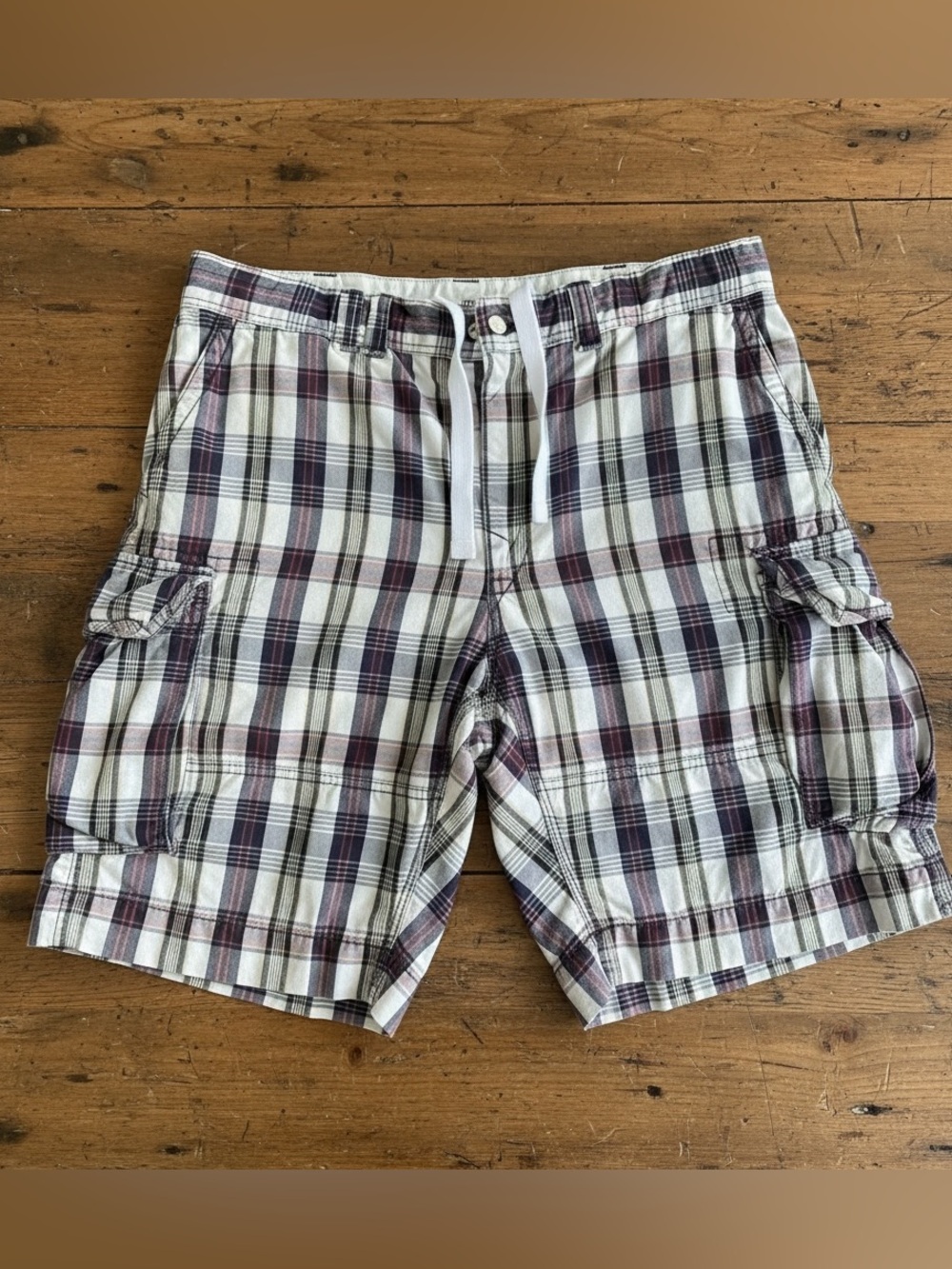Vintage Polo‎ Ralph Lauren Madras Plaid Cargo Shorts Men’s 40